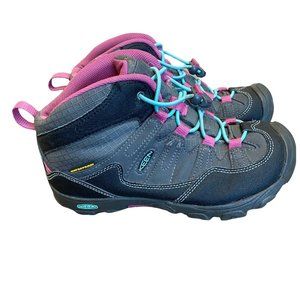 KEEN Pagosa Low WaterProof Hiking Shoe Boot Girls Size 2 Gray Pink